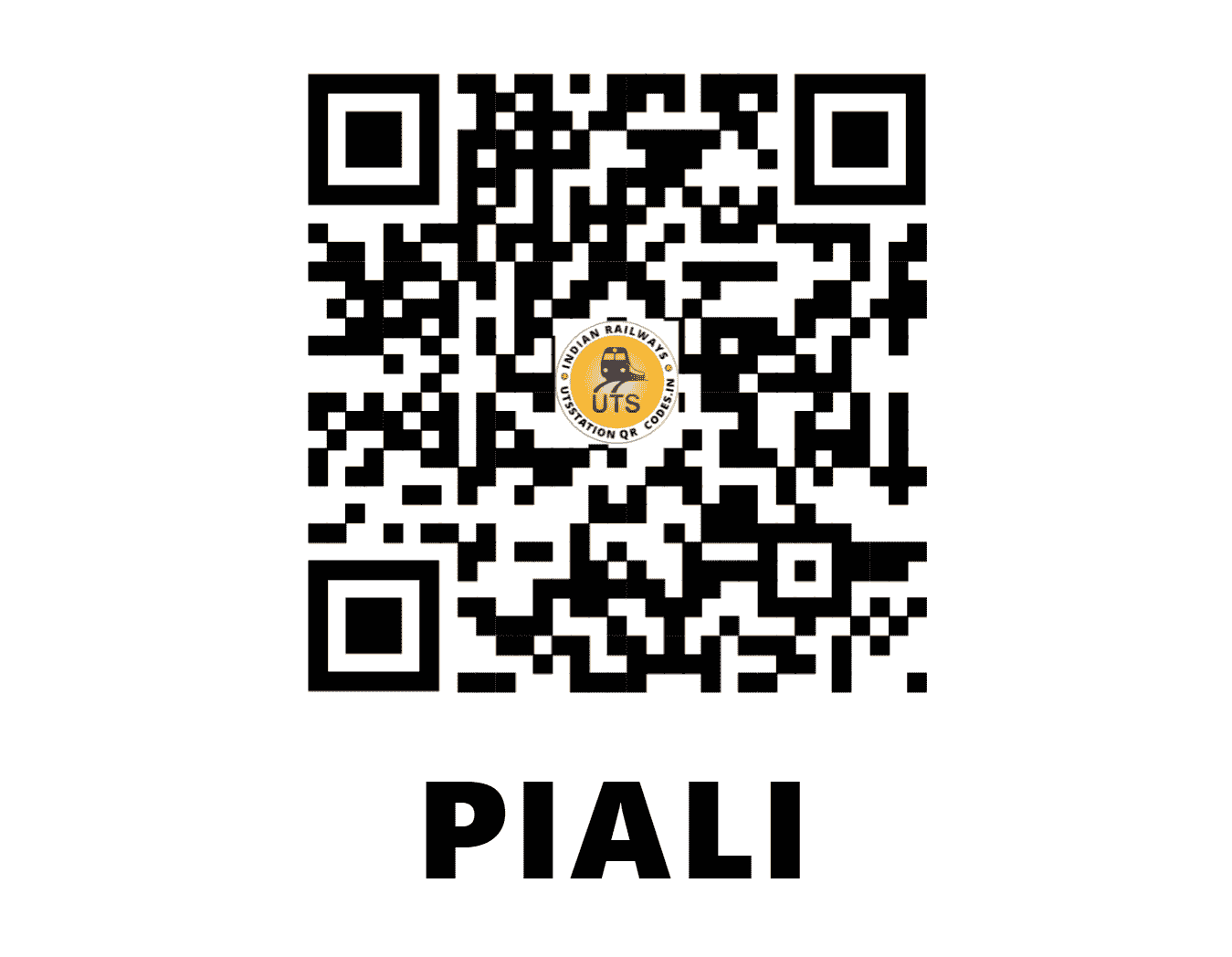 UTS QR Code for PIALI - PLF (ER - WEST BENGAL)